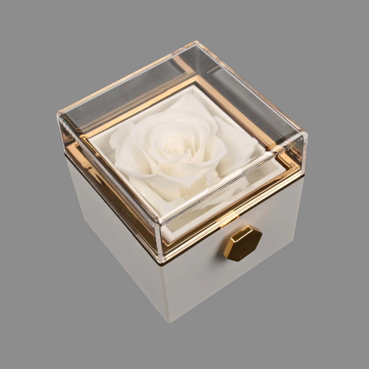 The Eternal Rose Box – With Engraved Heart Necklace