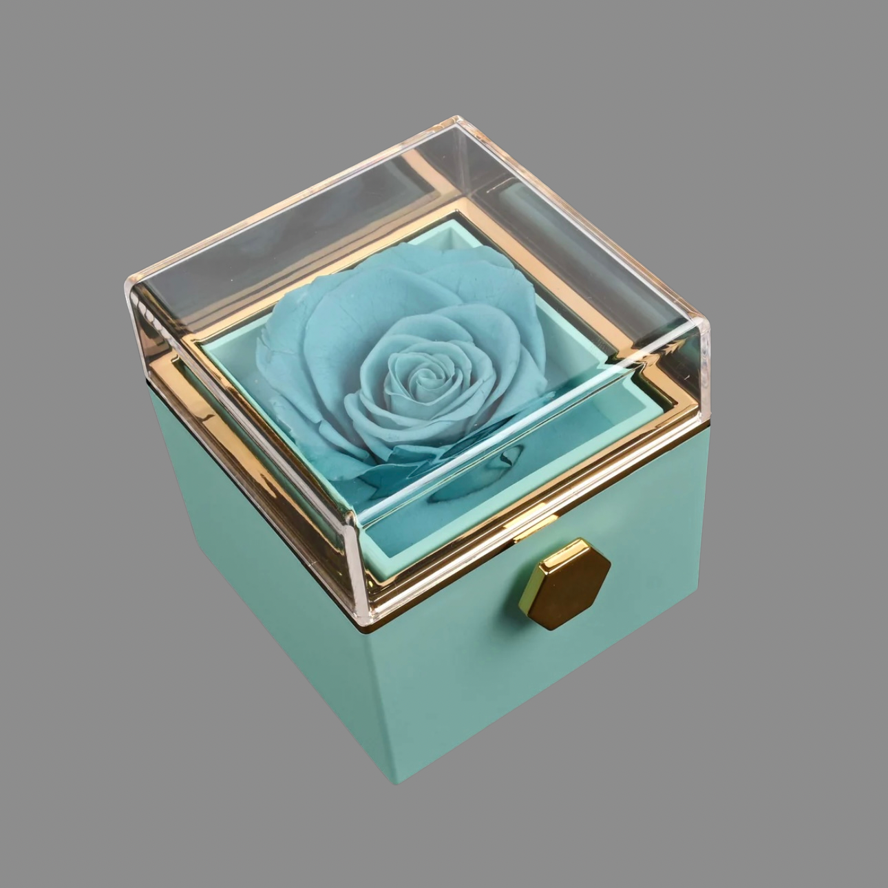 The Eternal Rose Box – With Engraved Heart Necklace
