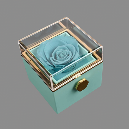 The Eternal Rose Box – With Engraved Heart Necklace