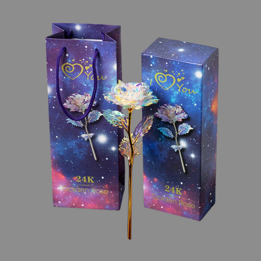 Forever Bloom: 24K Golden Galaxy Rose